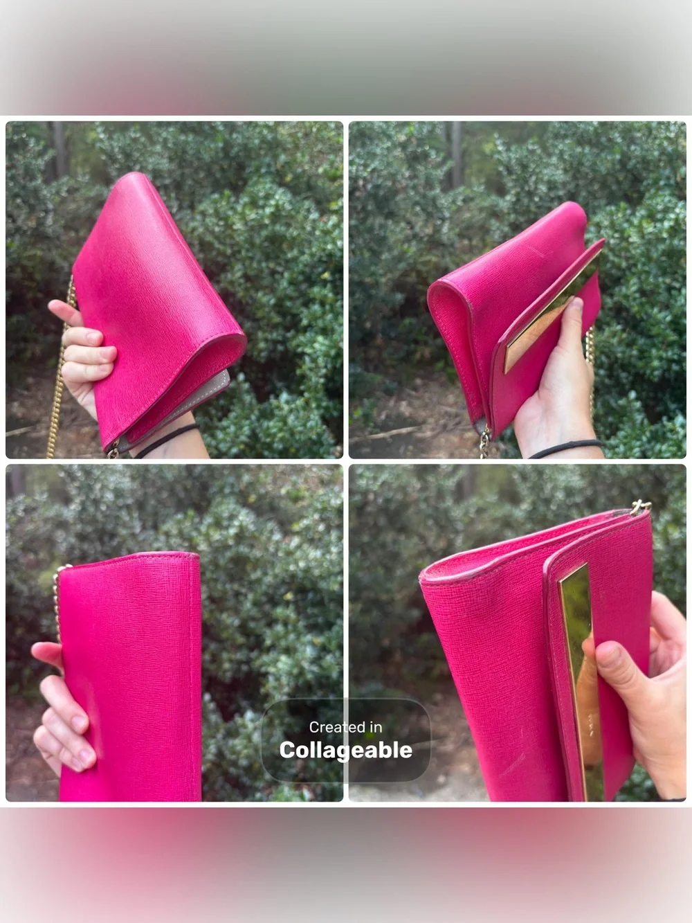 Furla Pink Leather Crossbody Bag